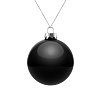 Елочный шар Finery Gloss, 8 см, глянцевый черный с нанесением логотипа