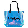 Сумка для покупок Plastic Generation, полупрозрачная с нанесением логотипа