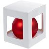 Елочный шар Gala Night Matt в коробке, красный, 8 см с нанесением логотипа