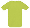 Футболка унисекс SPORTY 140, зеленый неон с нанесением логотипа