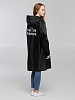Дождевик с карманами «Мантия величия», черный с нанесением логотипа