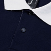Рубашка поло Prince 190, темно-синяя с белым с нанесением логотипа