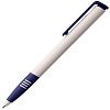 Ручка шариковая Senator Super Soft, белая с синим с нанесением логотипа