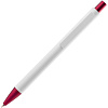 Ручка шариковая Chromatic White, белая с красным с нанесением логотипа