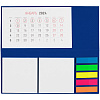 Календарь настольный Grade, синий с нанесением логотипа