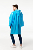 Дождевик-плащ CloudTime, голубой с нанесением логотипа