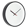 Часы настенные ChronoTop, черные с нанесением логотипа