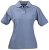 Рубашка поло женская SEMORA, голубая с нанесением логотипа