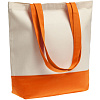 Холщовая сумка Shopaholic, оранжевая с нанесением логотипа