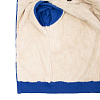 Толстовка унисекс на молнии SHERPA 280, ярко-синяя с нанесением логотипа