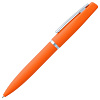 Ручка шариковая Bolt Soft Touch, оранжевая с нанесением логотипа