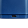 Беспроводная колонка с подсветкой логотипа Glim, синяя с нанесением логотипа