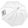 Прозрачный зонт-трость «Прозрачно все» с нанесением логотипа