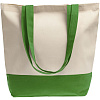 Холщовая сумка Shopaholic, ярко-зеленая с нанесением логотипа