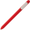 Ручка шариковая Slider Soft Touch, красная с белым с нанесением логотипа
