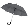 Зонт-трость Alu AC, серый с нанесением логотипа