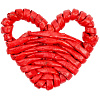 Плетеная фигурка Adorno, красное сердце с нанесением логотипа