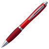 Ручка шариковая Venus, красная с нанесением логотипа