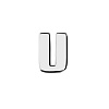 Элемент брелка-конструктора «Буква П» или «Буква U» с нанесением логотипа