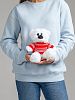 Плюшевый мишка Teddy в вязаном свитере на заказ, малый с нанесением логотипа
