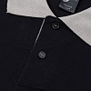 Рубашка поло Prince 190, черная с серым с нанесением логотипа