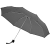 Зонт складной Fiber Alu Light, серый с нанесением логотипа