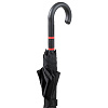 Зонт-трость с цветными спицами Color Style ver.2, красный с черной ручкой с нанесением логотипа