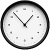 Часы настенные Flash, белые с черным с нанесением логотипа