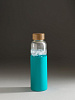 Бутылка для воды Dakar, прозрачная с бирюзовым с нанесением логотипа