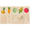Карточки-раскраски Wood Games, овощи с нанесением логотипа