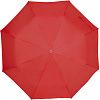 Зонт складной Silverlake, красный с серебристым с нанесением логотипа