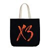 Холщовая сумка «ХЗ» с внутренним карманом, черная с оранжевым с нанесением логотипа