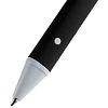 Ручка шариковая Button Up, черная с белым с нанесением логотипа