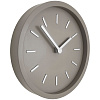 Часы настенные Bronco Sophie, серо-бежевые с нанесением логотипа