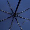 Складной зонт doubleDub, синий с нанесением логотипа