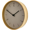 Часы настенные Jewel, серо-бежевые с нанесением логотипа