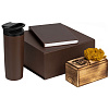 Коробка Amaze, коричневая с нанесением логотипа