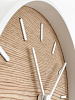 Часы настенные Kudo, беленый дуб с нанесением логотипа