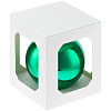 Елочный шар Finery Gloss, 10 см, глянцевый зеленый с нанесением логотипа