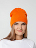 Шапка Tube Top, оранжевая (апельсин) с нанесением логотипа