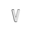 Элемент брелка-конструктора «Буква V» с нанесением логотипа