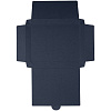 Коробка самосборная Flacky Slim, синяя с нанесением логотипа