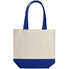 Холщовая сумка Shopaholic, ярко-синяя с нанесением логотипа