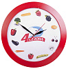 Часы настенные Vivid Large, красные с нанесением логотипа