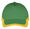 Бейсболка BOOSTER, ярко-зеленая с желтым с нанесением логотипа