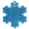 Пешеходный светоотражатель «Снежинка», синий с нанесением логотипа