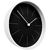 Часы настенные Neo, черные с белым с нанесением логотипа