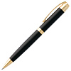 Ручка шариковая Razzo Gold, черная с нанесением логотипа