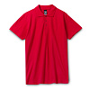 Рубашка поло мужская SPRING 210, красная с нанесением логотипа