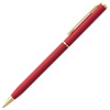 Ручка шариковая Hotel Gold, ver.2, матовая красная с нанесением логотипа